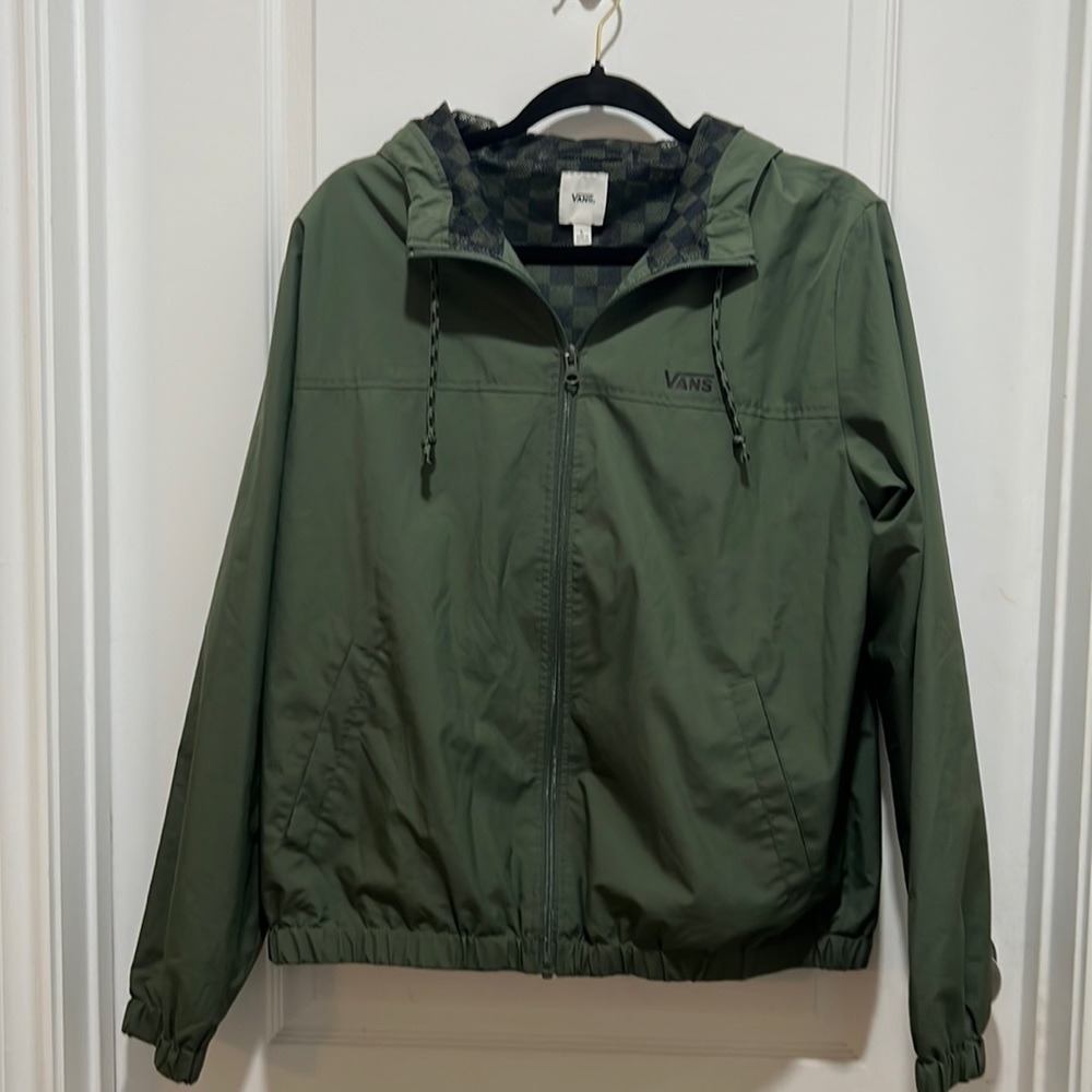 Vans olive green windbreaker SZ L